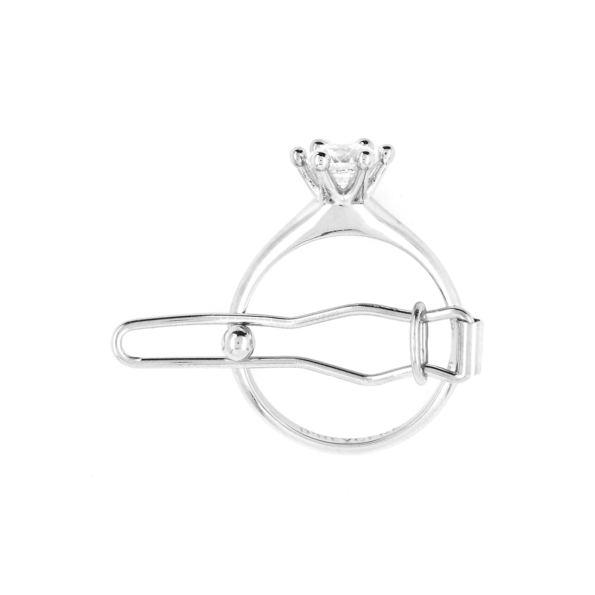 Solitaire Ring Hair Clip