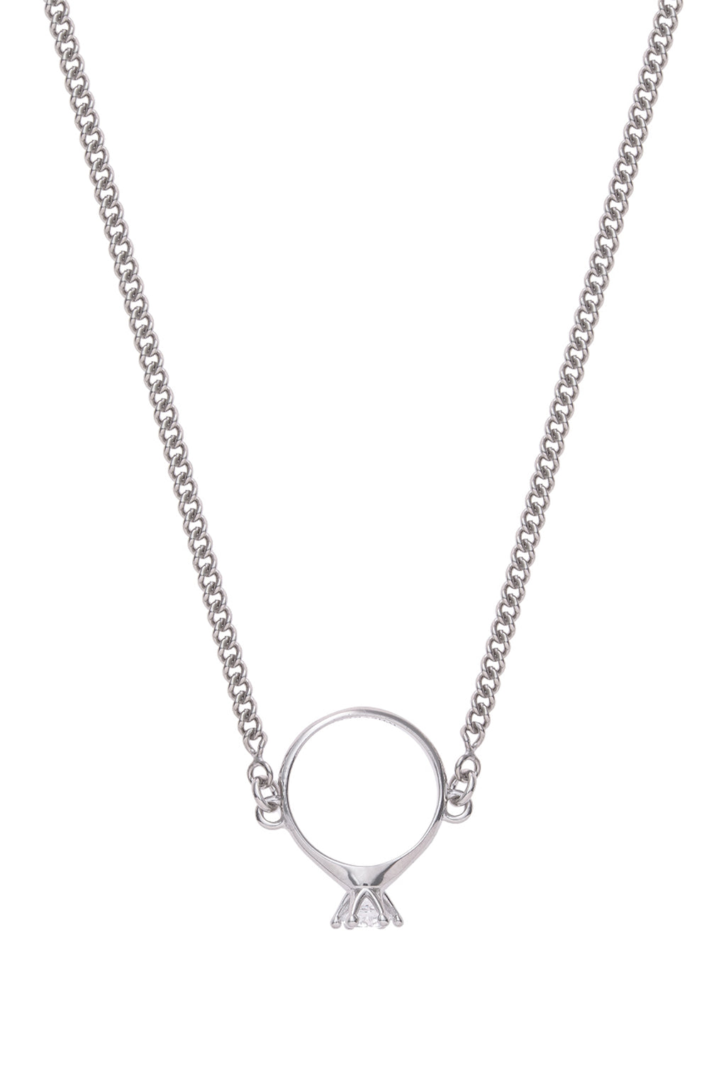 Solitaire Ring Pendant Necklace